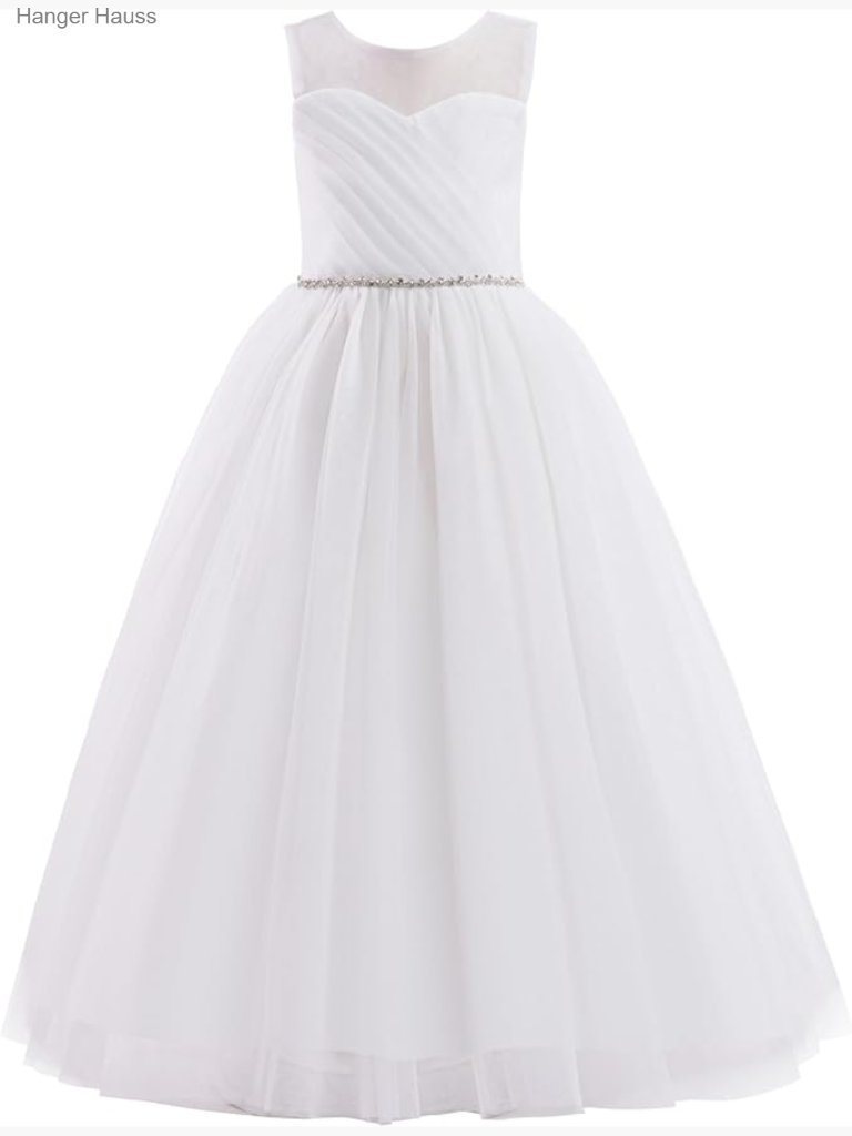 Girls Tulle Ball Gown Flower Girl A-Line Dress Party Formal